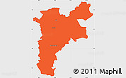 Political Simple Map of Pajan, single color outside