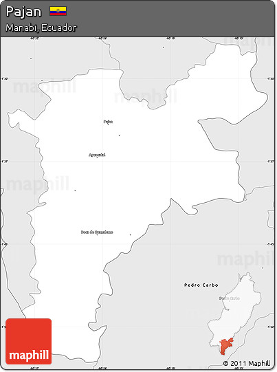 Silver Style Simple Map of Pajan