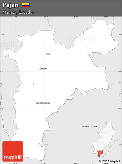 Silver Style Simple Map of Pajan