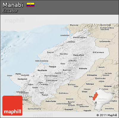 Classic Style Panoramic Map of Manabi