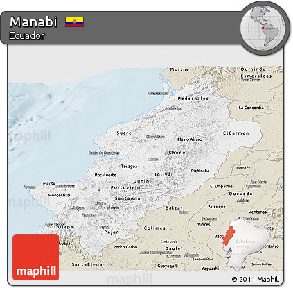 Classic Style Panoramic Map of Manabi