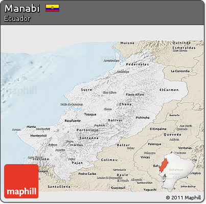 Classic Style Panoramic Map of Manabi