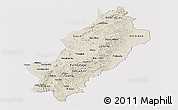 Shaded Relief Panoramic Map of Manabi, cropped outside