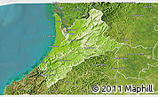 Physical 3D Map of Pedernales, satellite outside