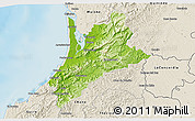Physical 3D Map of Pedernales, shaded relief outside