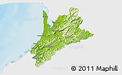 Physical 3D Map of Pedernales, single color outside
