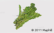 Satellite 3D Map of Pedernales, cropped outside