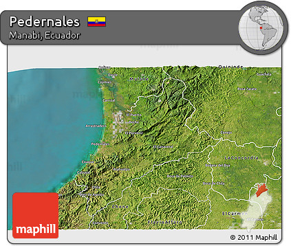 Satellite 3D Map of Pedernales