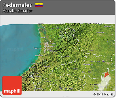 Satellite 3D Map of Pedernales