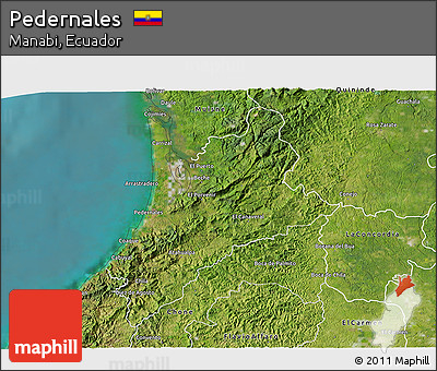 Satellite 3D Map of Pedernales