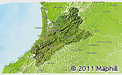 Satellite 3D Map of Pedernales, physical outside