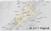 Shaded Relief 3D Map of Pedernales, desaturated