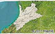 Shaded Relief 3D Map of Pedernales, satellite outside