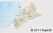 Shaded Relief 3D Map of Pedernales, single color outside