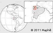 Blank Location Map of Pedernales, highlighted country, within the entire country
