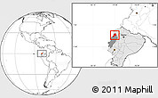 Blank Location Map of Pedernales, highlighted country, highlighted parent region