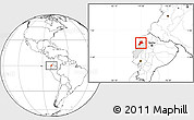 Blank Location Map of Pedernales, highlighted parent region