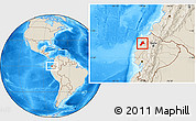 Shaded Relief Location Map of Pedernales