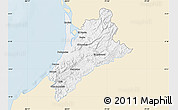Classic Style Map of Pedernales, single color outside