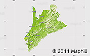 Physical Map of Pedernales, cropped outside