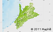 Physical Map of Pedernales, single color outside