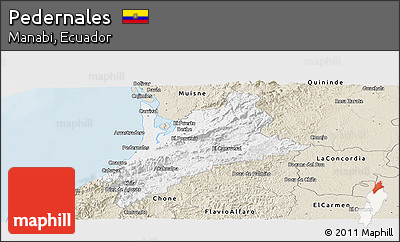 Classic Style Panoramic Map of Pedernales