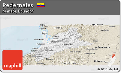 Classic Style Panoramic Map of Pedernales