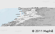 Gray Panoramic Map of Pedernales