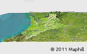 Physical Panoramic Map of Pedernales, satellite outside