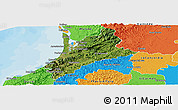 Satellite Panoramic Map of Pedernales, political outside