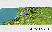 Satellite Panoramic Map of Pedernales