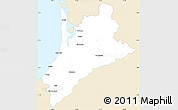 Classic Style Simple Map of Pedernales, single color outside