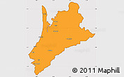 Political Simple Map of Pedernales, cropped outside