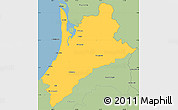 Savanna Style Simple Map of Pedernales