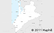 Silver Style Simple Map of Pedernales