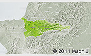 Physical 3D Map of Portoviejo, lighten, semi-desaturated