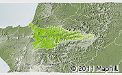 Physical 3D Map of Portoviejo, semi-desaturated