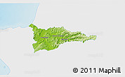 Physical 3D Map of Portoviejo, single color outside