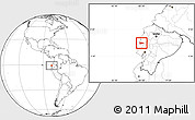 Blank Location Map of Portoviejo
