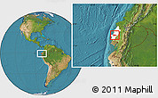 Satellite Location Map of Portoviejo, highlighted parent region
