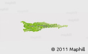 Physical Panoramic Map of Portoviejo, cropped outside