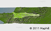 Physical Panoramic Map of Portoviejo, darken
