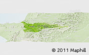 Physical Panoramic Map of Portoviejo, lighten