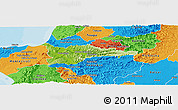 Physical Panoramic Map of Portoviejo, political outside