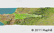 Physical Panoramic Map of Portoviejo, satellite outside
