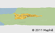 Savanna Style Panoramic Map of Portoviejo, single color outside
