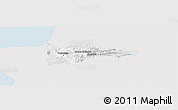 Silver Style Panoramic Map of Portoviejo, single color outside