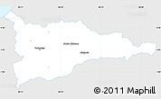 Silver Style Simple Map of Portoviejo, single color outside
