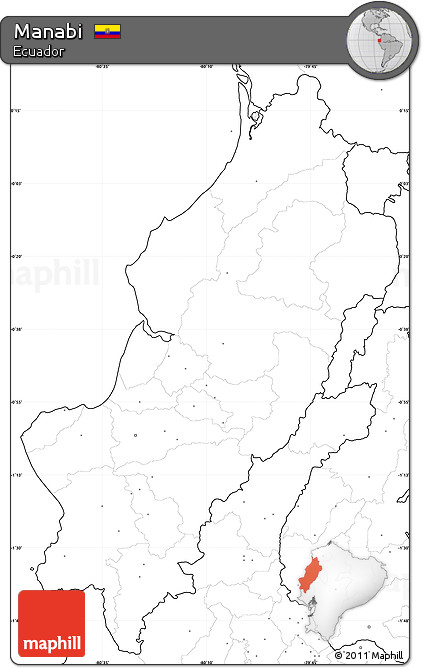 Blank Simple Map of Manabi, no labels