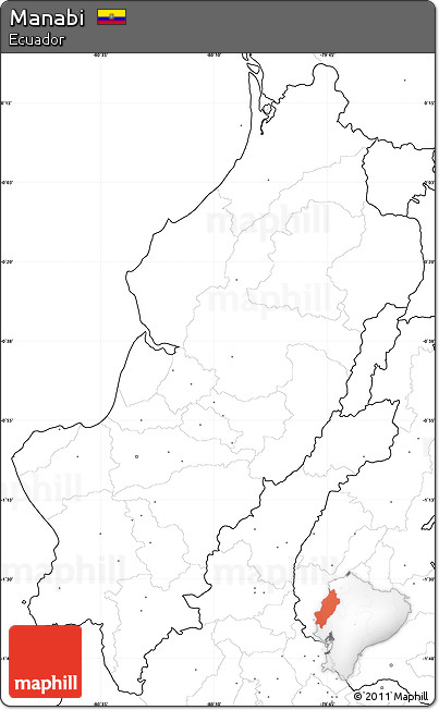 Blank Simple Map of Manabi, no labels